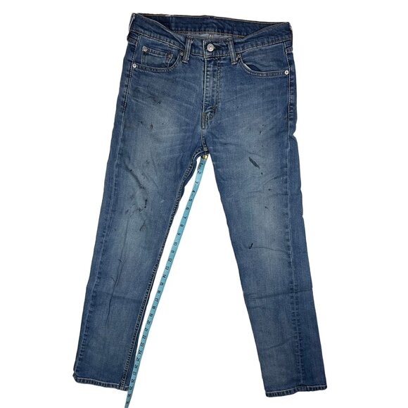 Levi's 513 Blue Jeans Size 31x32 Slim Straight Leg Mid-Rise Stretch Denim Men's - Picture 16 of 16